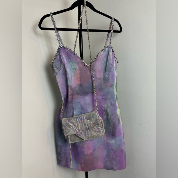 Crystal-Trim Cloud Mini Dress & Aimee Kestenberg Iridescent Crossbody Set - Picture 12 of 16